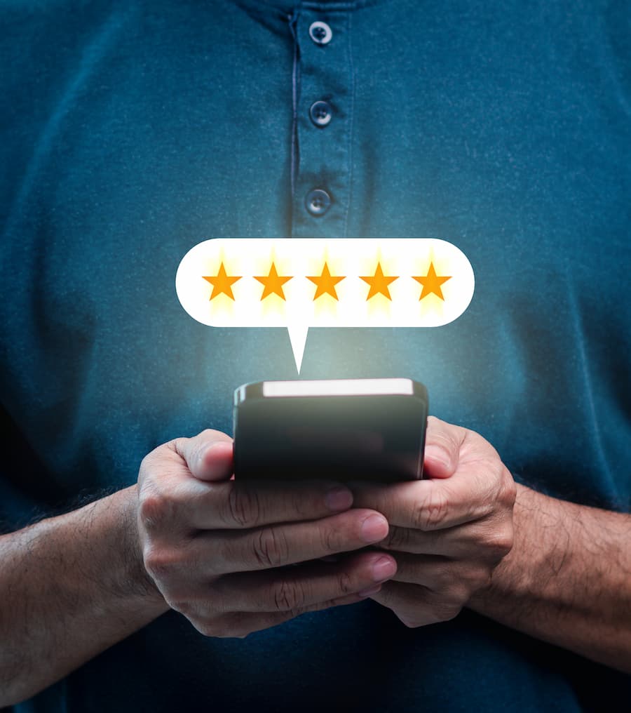 mobile review stars