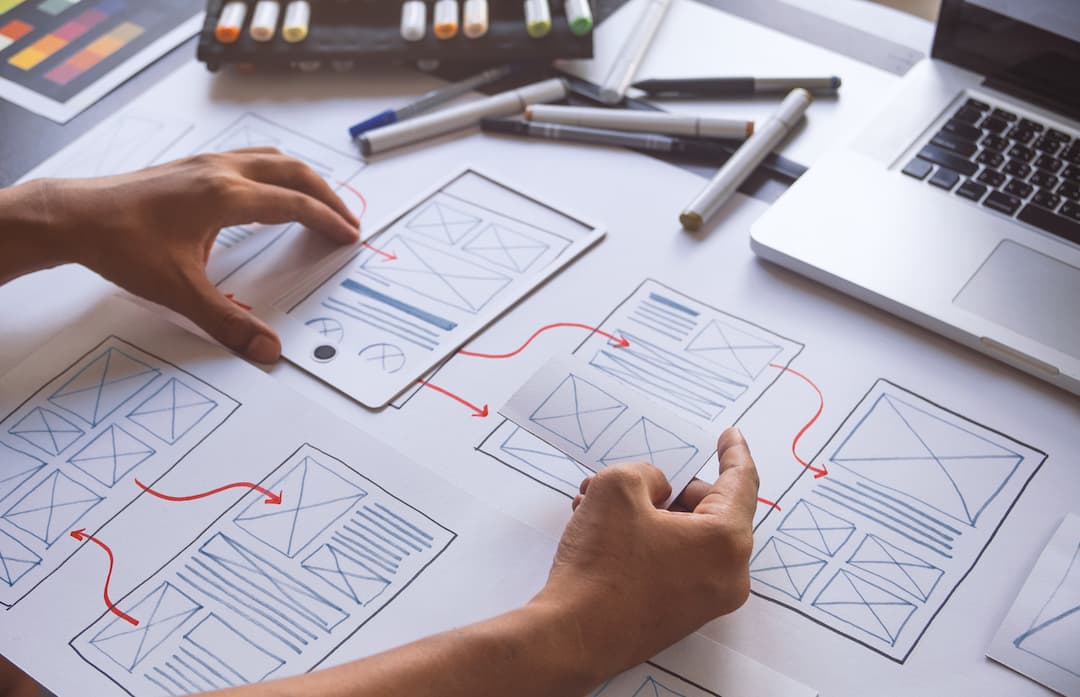 2d Web Design planning On Paper
